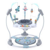 LADIDA Stationary Jumperoo Baby Bouncer Chair Acrobat - 360° Rotating Seat, Musical Toys, and Adjustable Heights (Space Tour Grey)