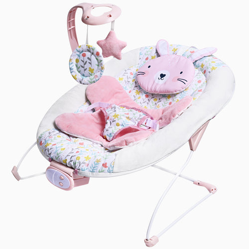LADIDA Large Pink Bunny Super Soft Baby Bouncer- 274
