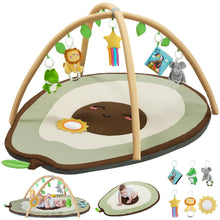 Load image into Gallery viewer, LADIDA Baby Play Mat - Large Avocado Shaped Playmat with 6 Detachable Toys | Newborn Activity Gym for 0+ Months| Sensory Playmat for Motor Skills,Washable Infant Baby Essentials