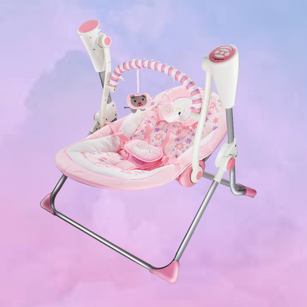 Pink Animal Electric Baby Swing (Pink 881)