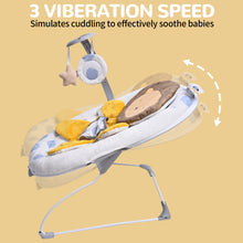 Load image into Gallery viewer, LADIDA Lion Baby Bouncer from Birth 0-6 Months, Vibrating Infant Seat with Removable Toy Bar,Baby-Rocker with 3 Speeds and 8 Soothing Songs, Portable and Lightweight (401)