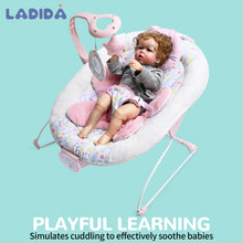 Load image into Gallery viewer, LADIDA Large Pink Bunny Super Soft Baby Bouncer- 274