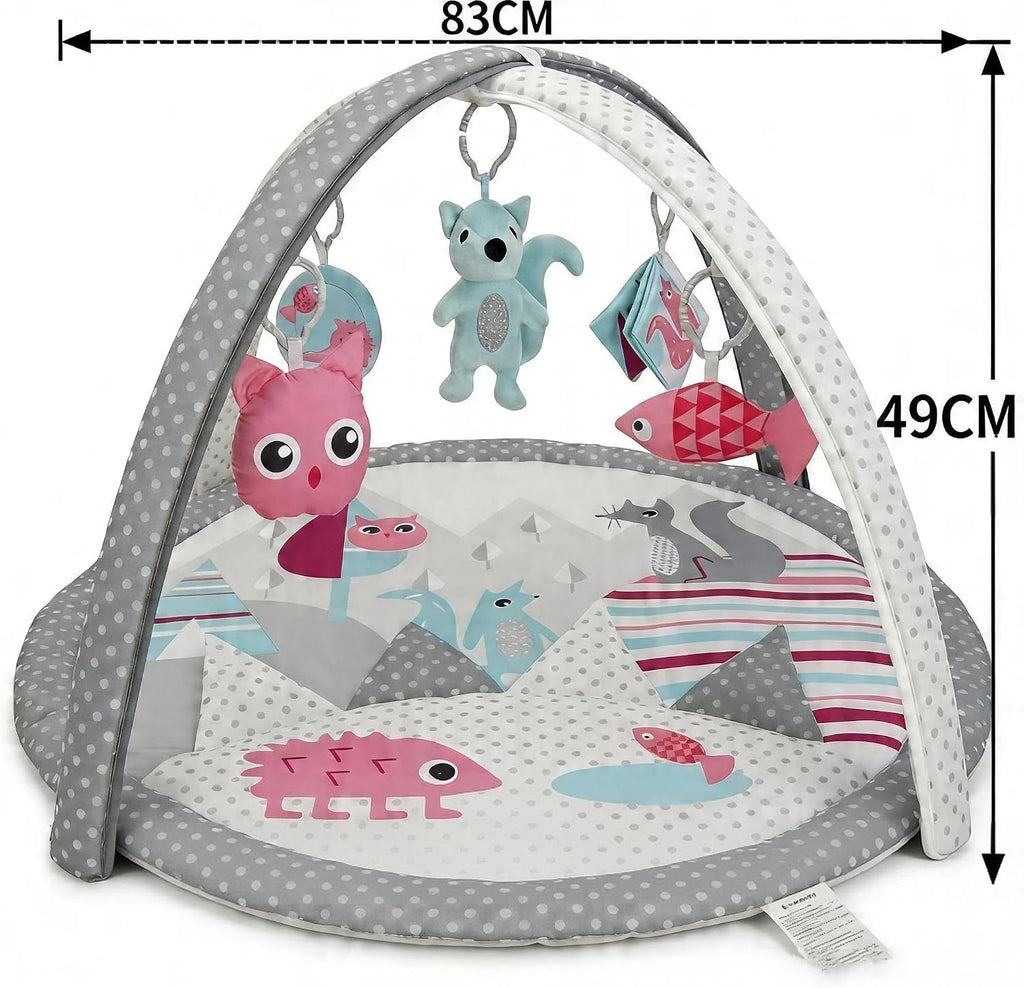 LADIDA Nordic Forest Soft Baby Play Mat Playgym with Removable Toy Arch and Toys -065