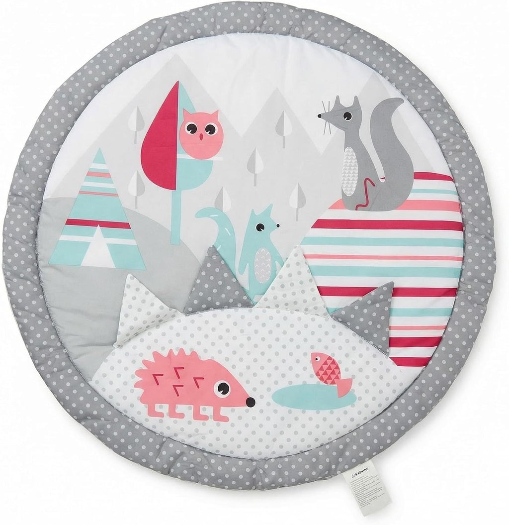 LADIDA Nordic Forest Soft Baby Play Mat Playgym with Removable Toy Arch and Toys -065
