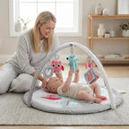 LADIDA Nordic Forest Soft Baby Play Mat Playgym with Removable Toy Arch and Toys -065