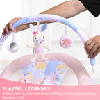 Spring Pink Flower Soft Padded Reclinable Baby Bouncer with Music, White Noise, Viberation Baby Bouncer - 76