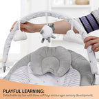 Grey Lamb Soft Padded Reclinable Baby Bouncer with Music, White Noise, Viberation - 77