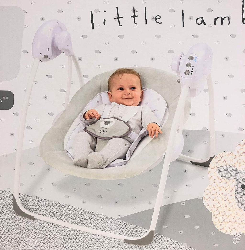 Baby Little Grey Lamb First Swing-079