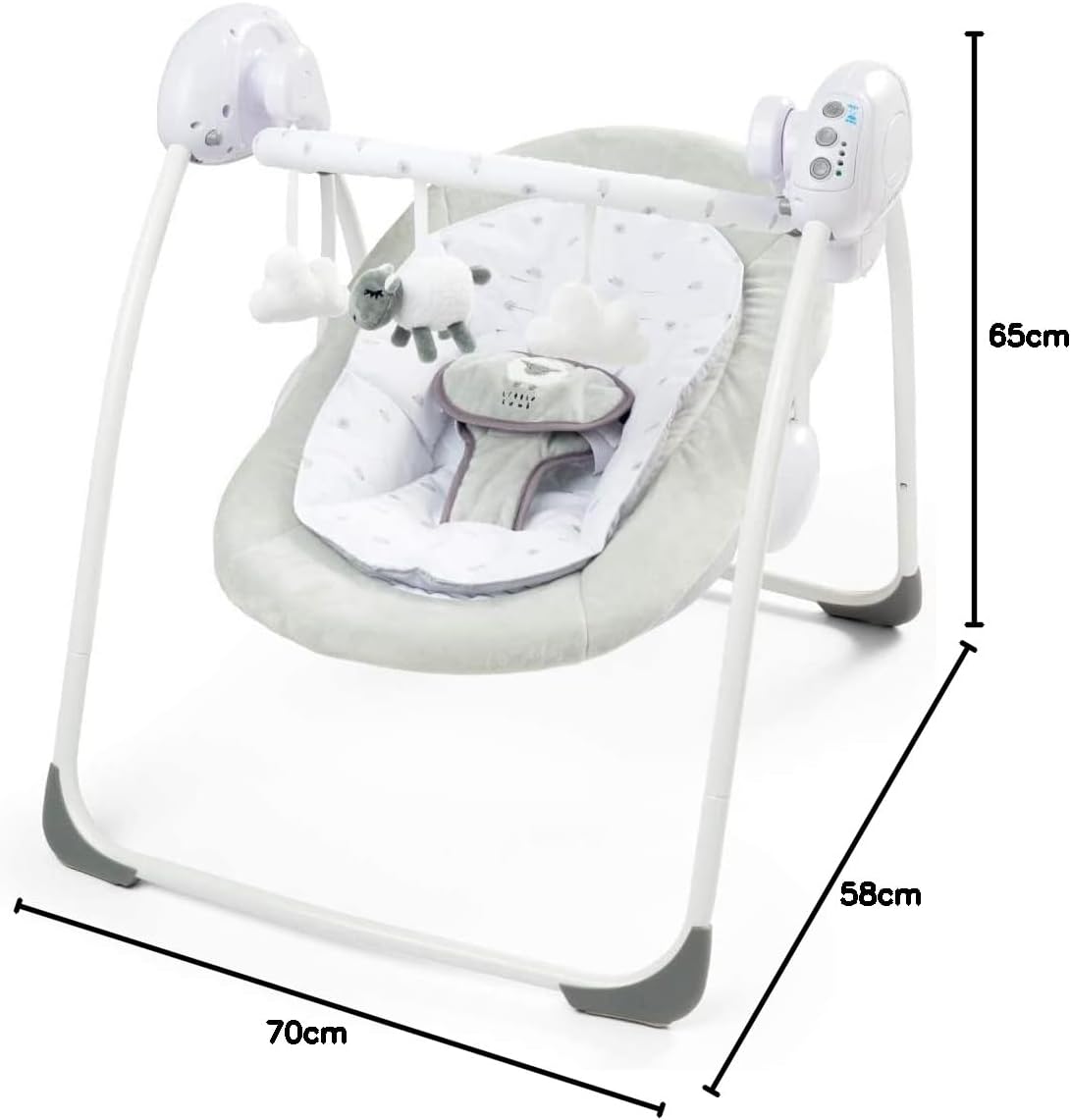 Baby Little Grey Lamb First Swing-079
