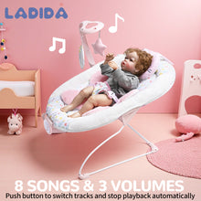 Load image into Gallery viewer, LADIDA Large Pink Bunny Super Soft Baby Bouncer- 274