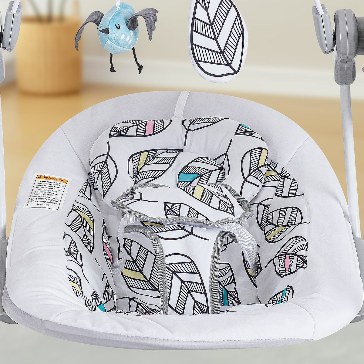 LADIDA Electric Foldable Baby Swing with Speed Control, Timer, Built‑in Music, Model 2301