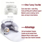 LADIDA 4-in-1 Baby Tummy Time Pillow & Seated Support Playmat,Easy to Clean for 0-36Months Infant (Grey) 2505