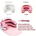 LADIDA 4-in-1 Baby Tummy Time Pillow & Seated Support Playmat,Easy to Clean,Cute Strawberry Design for 0-36Months Infant (Pink) 2501