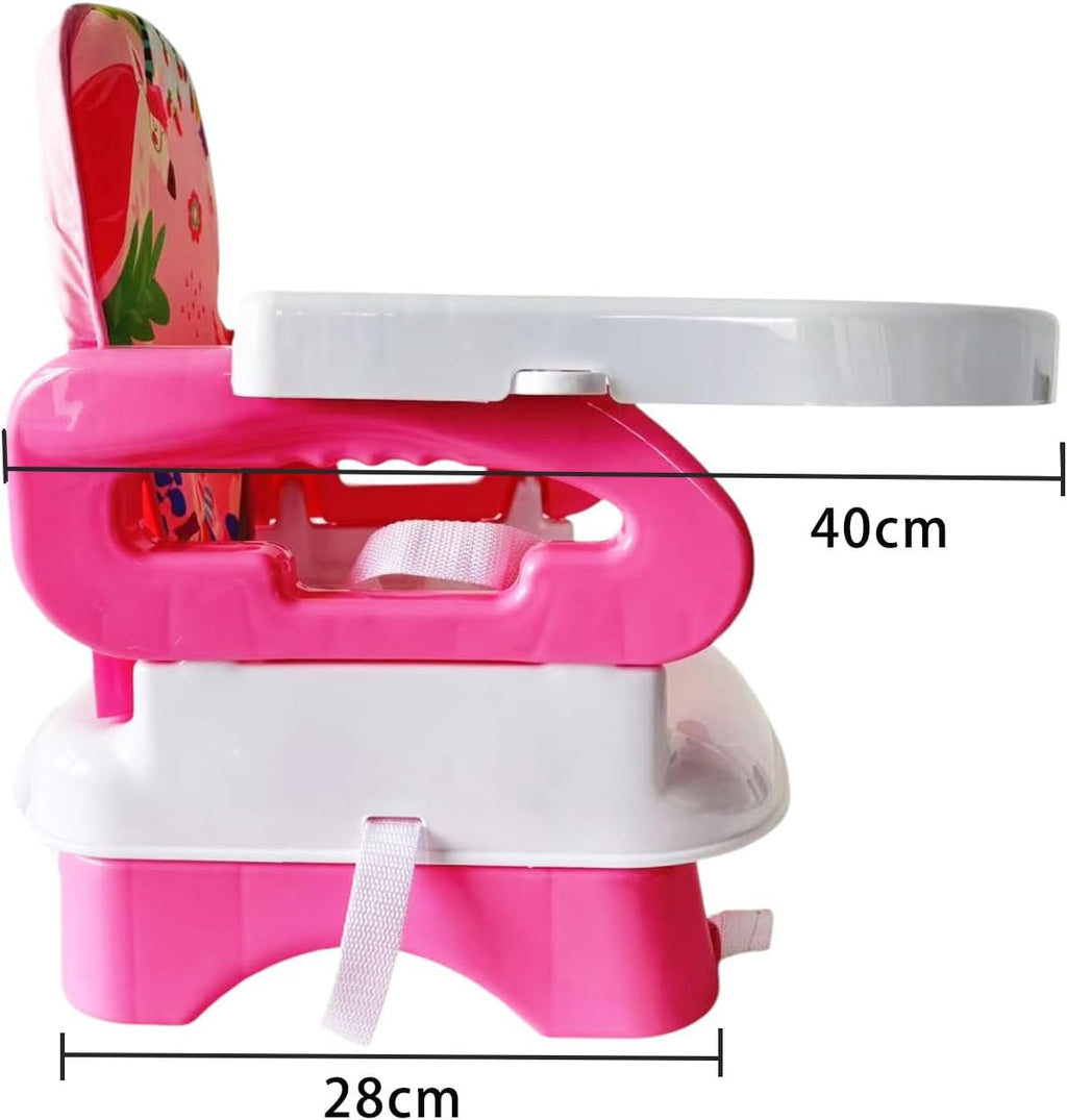 Deluxe Pink Unicorn Baby Foldable Booster Seat with Removable Tray 151