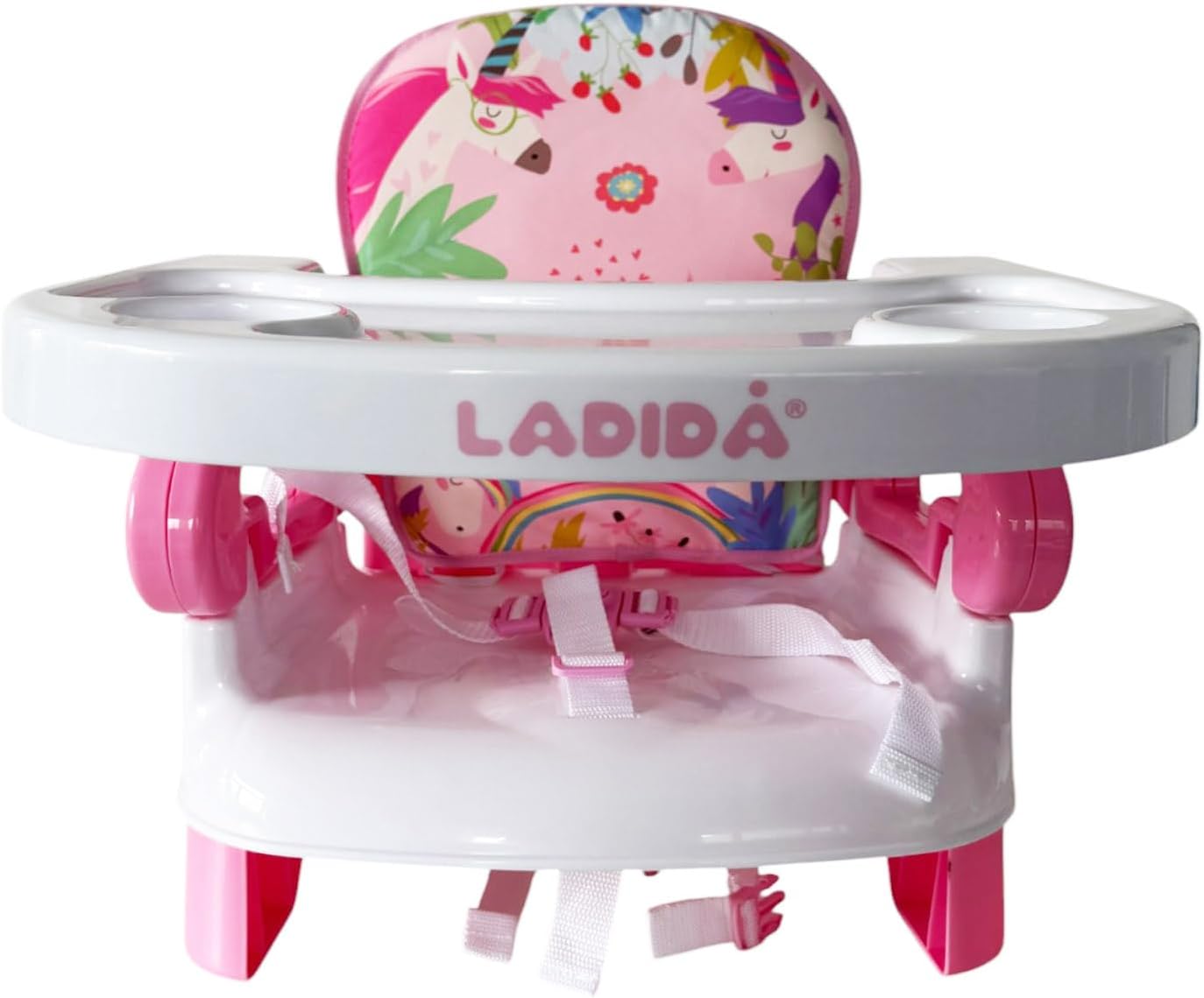 Deluxe Pink Unicorn Baby Foldable Booster Seat with Removable Tray 151