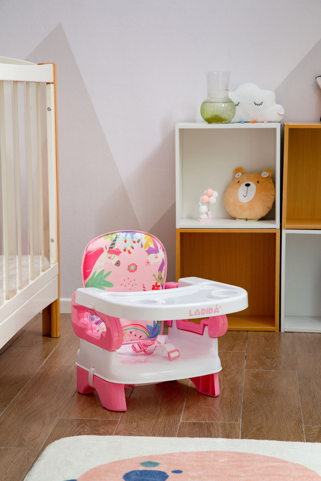 Deluxe Pink Unicorn Baby Foldable Booster Seat with Removable Tray 151