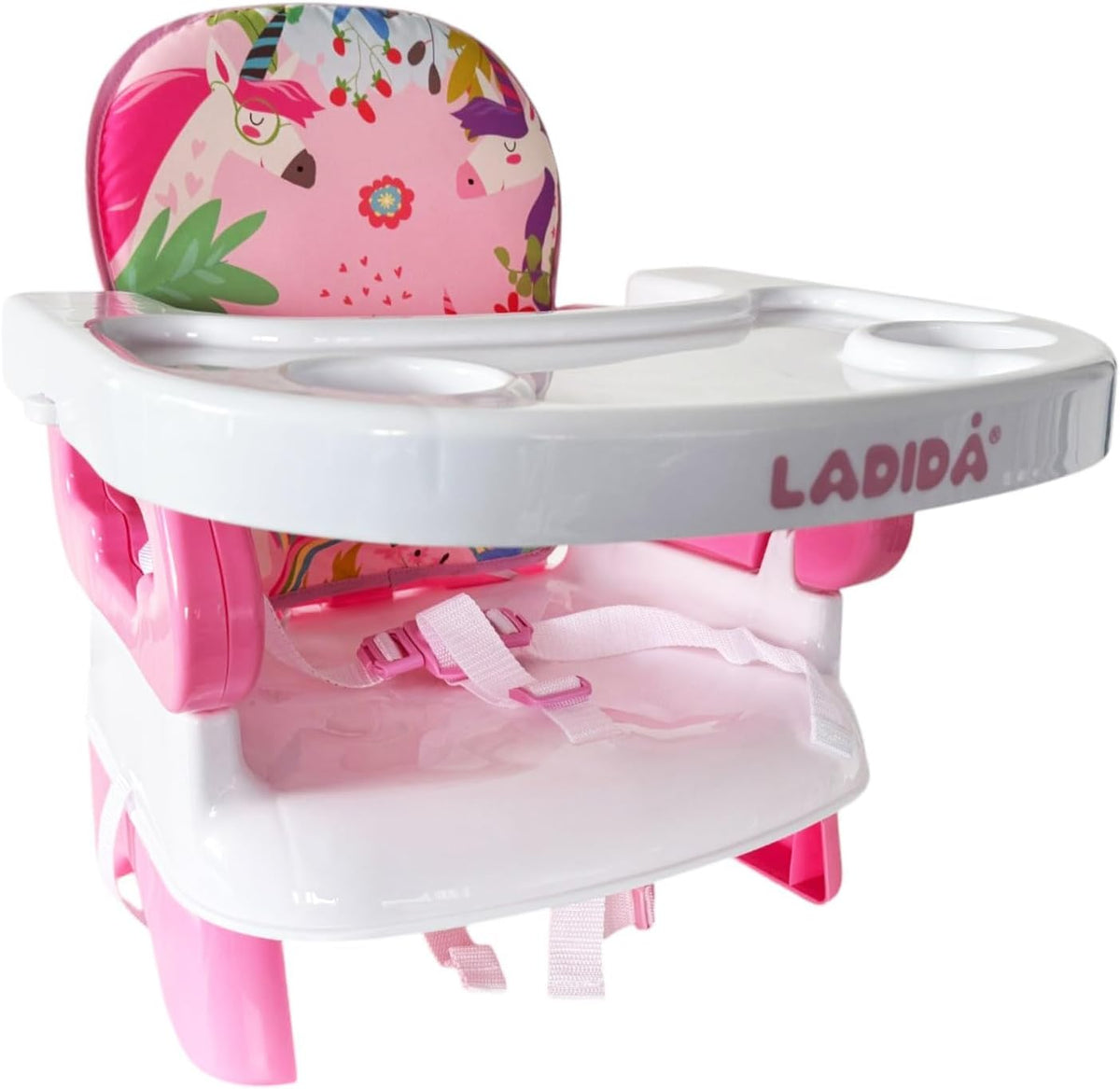 Deluxe Pink Unicorn Baby Foldable Booster Seat with Removable Tray 151