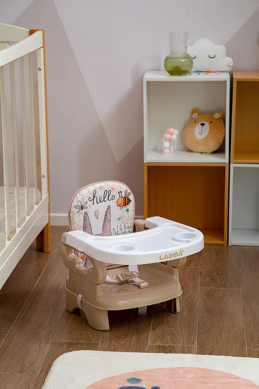 Deluxe Bunny Beige Baby Foldable Booster with Removable Tray 152