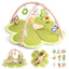 LADIDA Baby Play Mat & Activity Gym, Larger Four-Leaf Clover Shaped Tummy Time Mat Suitable for Babies 0-36 Months Oliver Green 2403