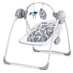 LADIDA Electric Foldable Baby Swing with Speed Control, Timer, Built‑in Music, Model 2301