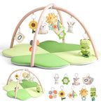 LADIDA Baby Play Mat & Activity Gym – Large Clover Tummy Time Mat Green 2404
