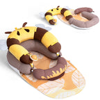 LADIDA 4-in-1 Baby Tummy Time Pillow & Seated Support Playmat,Easy to Clean,Cute Bee Design for 0-36Months Infant (Yellow) 2503
