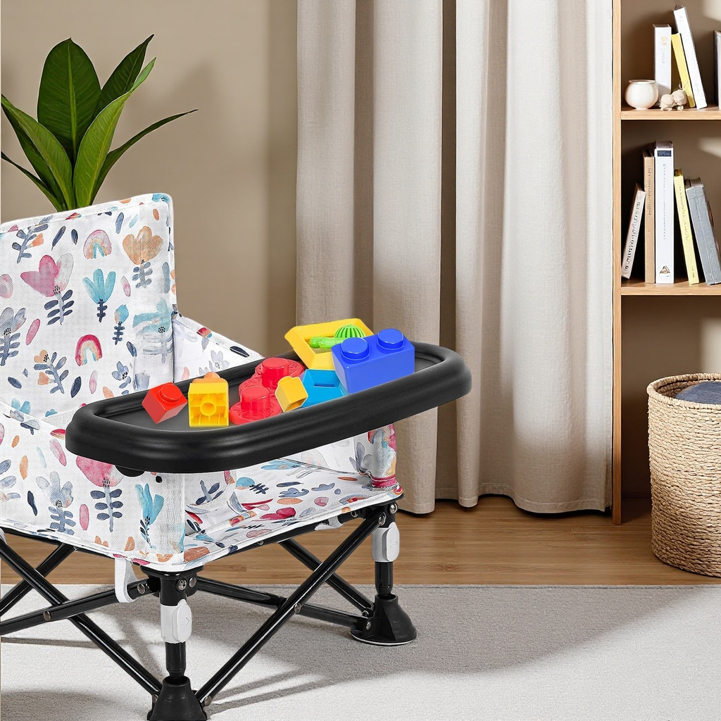 LADIDA Baby Seat Booster Toddlers Dining Seat Removable Tray with Travel Bag Portable 305