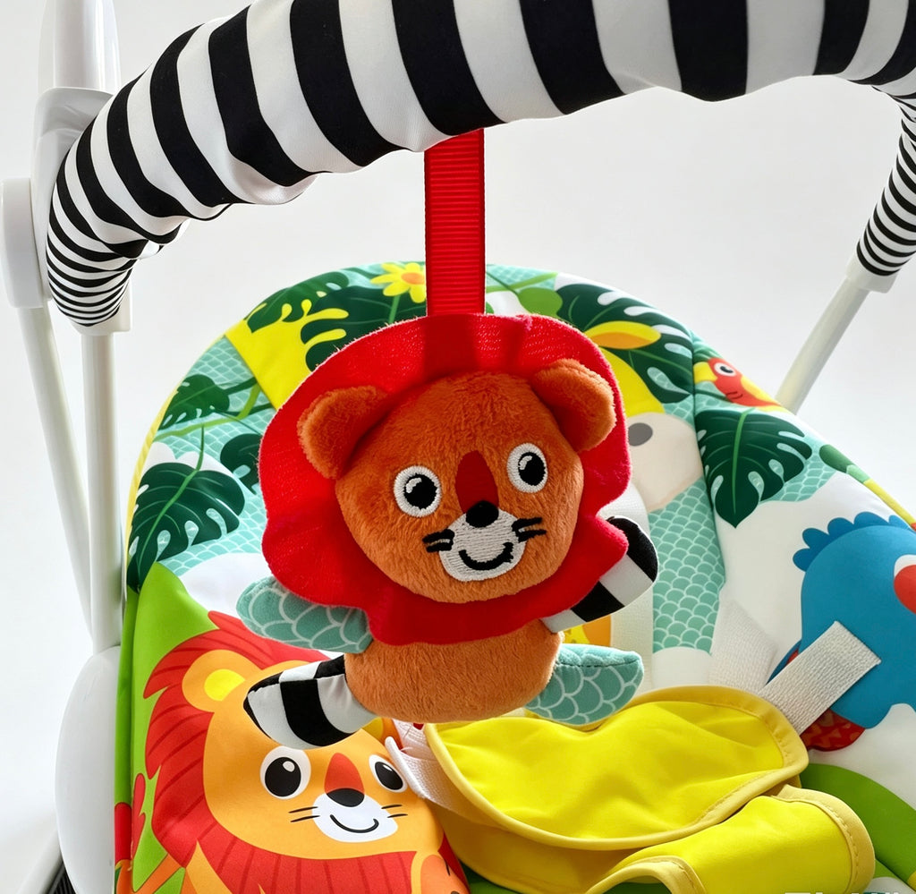 Bright Colour Safari Theme Electric Baby Swing with Adjustable Speed, Time Control and Music 693
