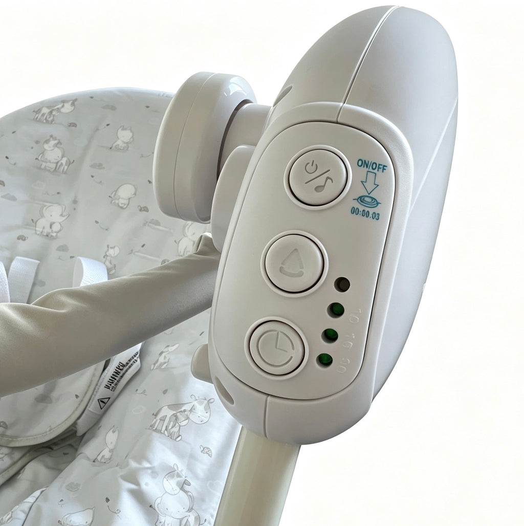 Grey Elephant Electric Baby Swing with Adjustable Speed, Time Control and Music 143