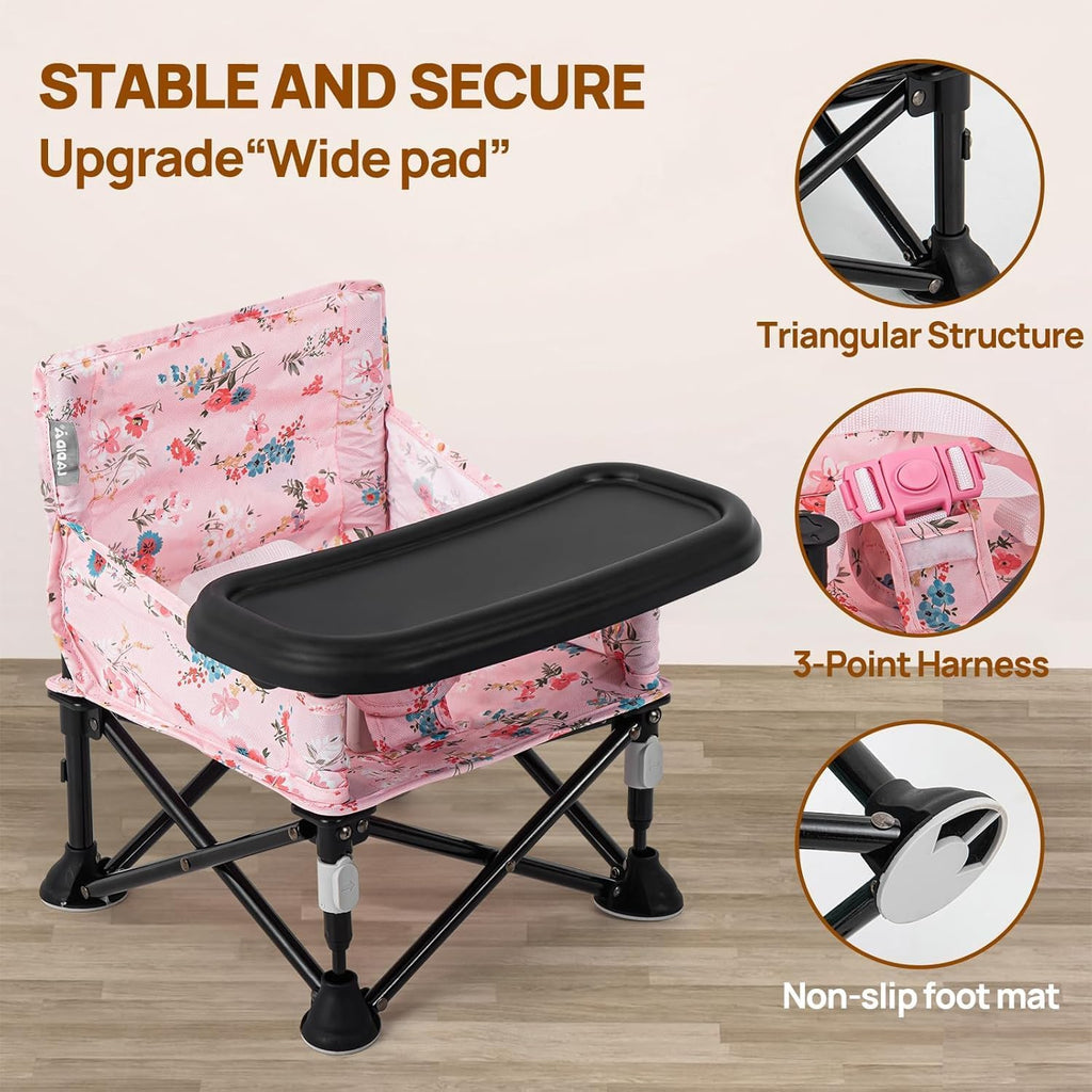 LADIDA Toddler Foldable Travel Booster Seat Chair