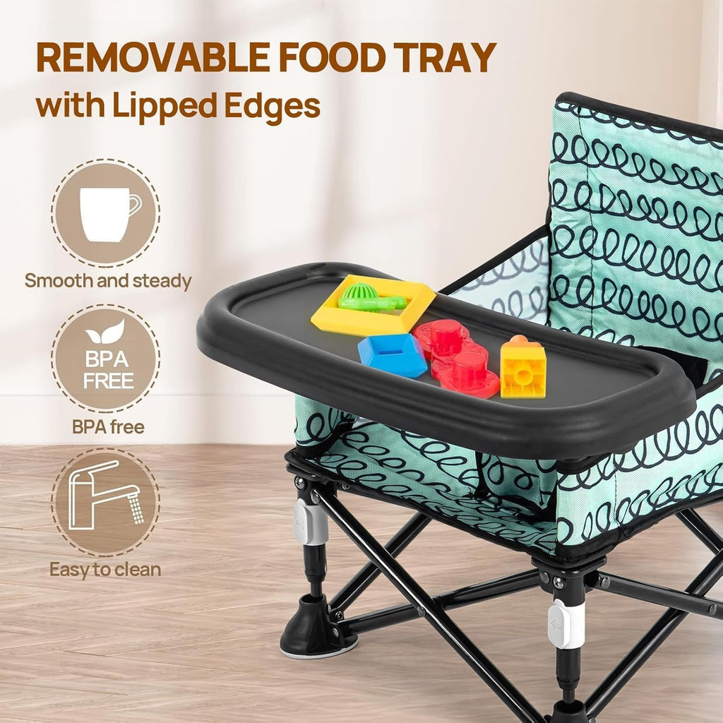 LADIDA Toddler Foldable Travel Booster Seat Chair