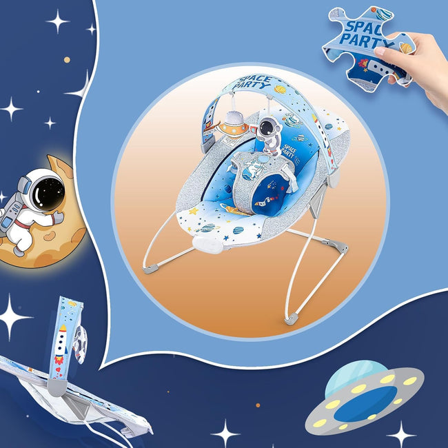 LADIDA Baby Bouncer Infant Seat Space Blue 279 Main Image