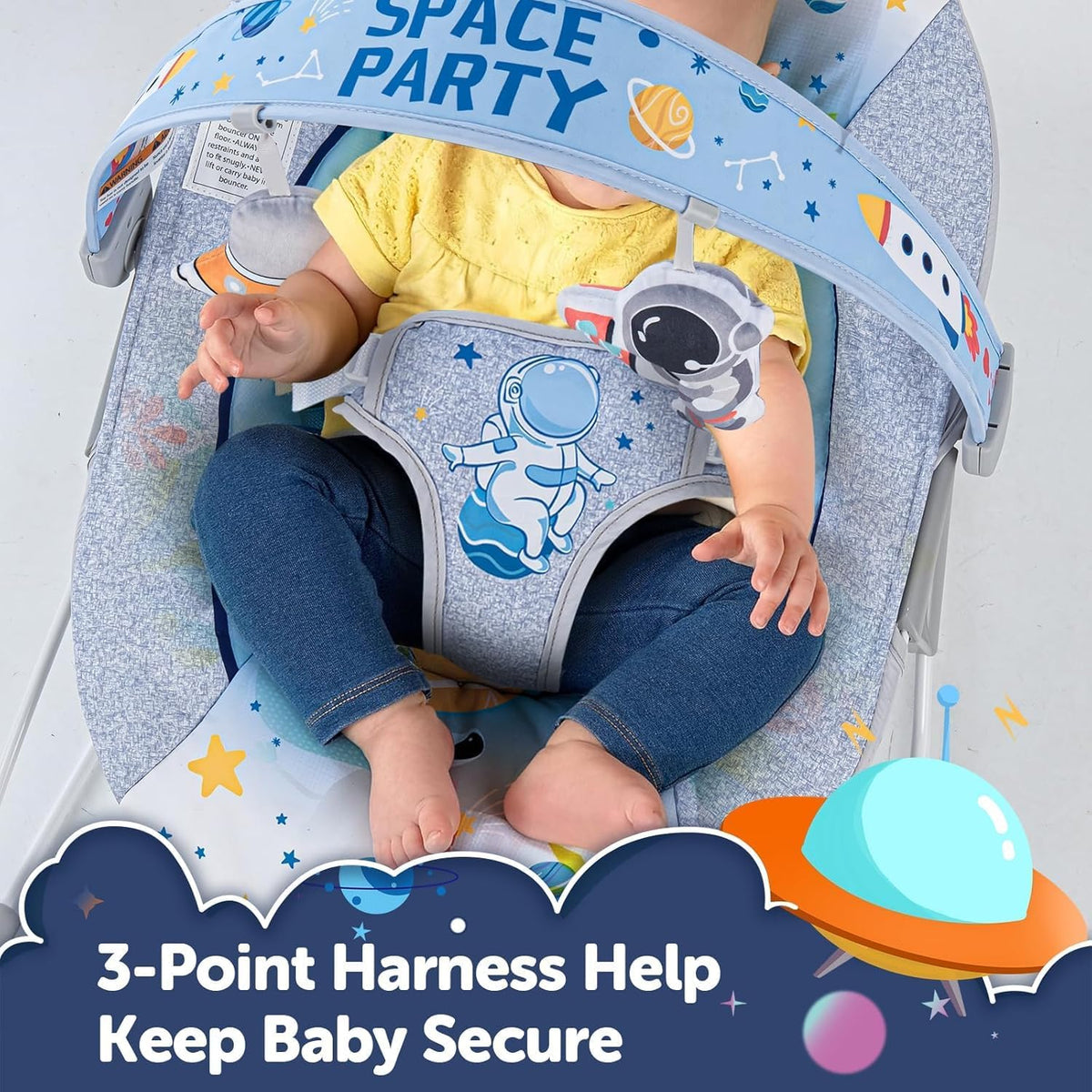 LADIDA Baby Bouncer Infant Seat Space Blue 279