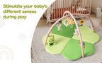LADIDA Baby Play Mat & Activity Gym – Large Clover Tummy Time Mat Green 2404