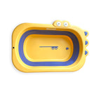 LADIDA Baby Bath Tub, Foldable Collapsible Toddler Bathtub, Basin, Small Pool for Newborn Infant, Toddler (Yellow)