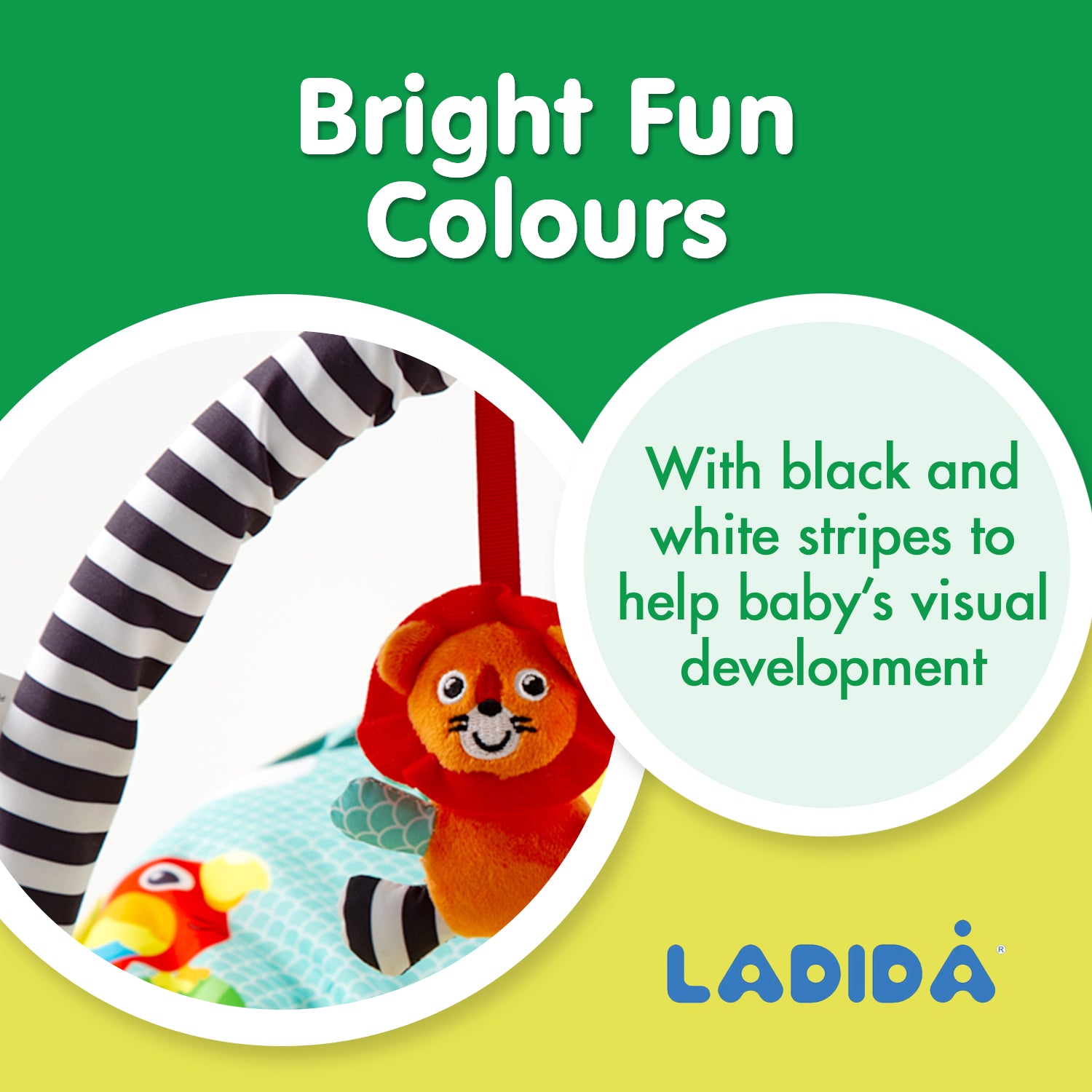 Safari Bright Colour Baby Bouncer with Soothing Music and Viberation - 695