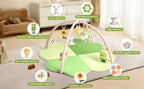LADIDA Baby Play Mat & Activity Gym – Large Clover Tummy Time Mat Green 2404