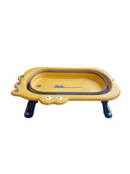 LADIDA Baby Bath Tub, Foldable Collapsible Toddler Bathtub, Basin, Small Pool for Newborn Infant, Toddler (Yellow)