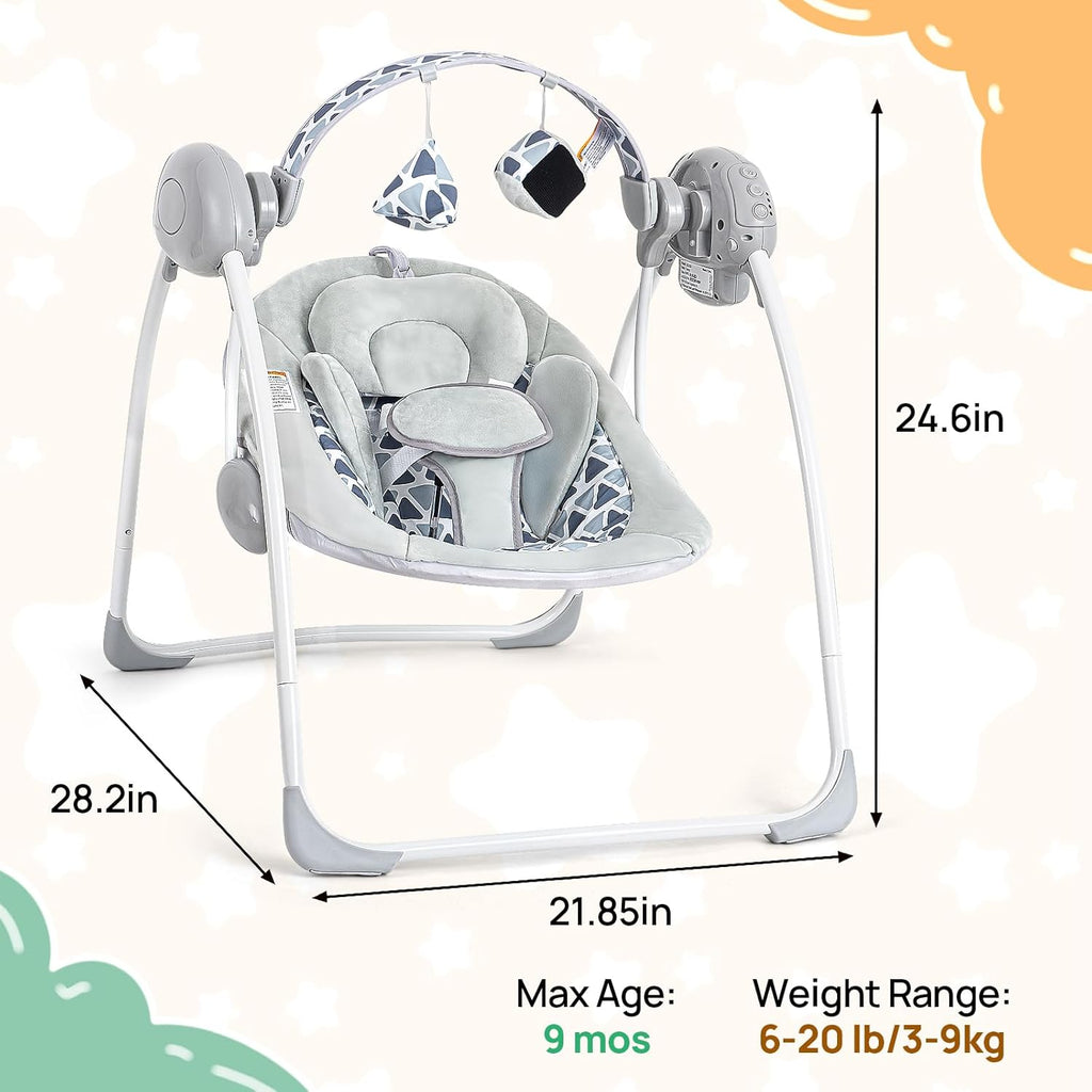 LADIDA Electric Baby Swing Speed Control Timer Music & Toys 276