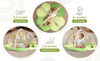 LADIDA Baby Play Mat & Activity Gym – Large Clover Tummy Time Mat Green 2404