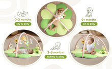 Load image into Gallery viewer, LADIDA Baby Play Mat &amp; Activity Gym – Large Clover Tummy Time Mat Green 2404