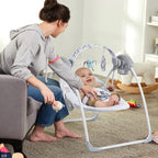 LADIDA Electric Foldable Baby Swing with Speed Control, Timer, Built‑in Music, Model 2301