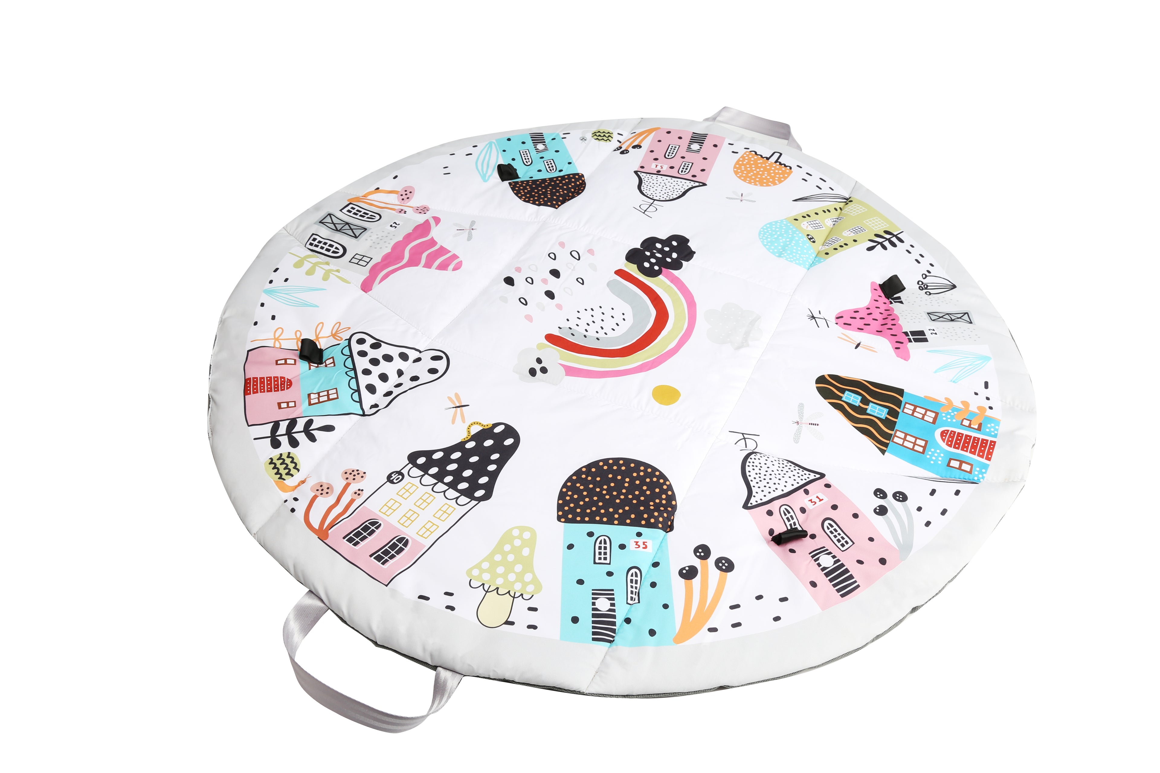 Ladida Little Village Baby Playmat 2 in 1, easily converts into a travel hand bag