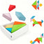 LADIDA Extra Large Kids Sofa & Toddler Sofa, 2-in-1 Tangram Puzzle Sofa with Unique Ball Pit (Balls Not Included), Comfy Modular Play Sofa for Toddlers (Rainbow)