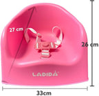 LADIDA Portable Booster Seat, Travel High Chair, Suitable for Feeding and Dining (Pink) 416