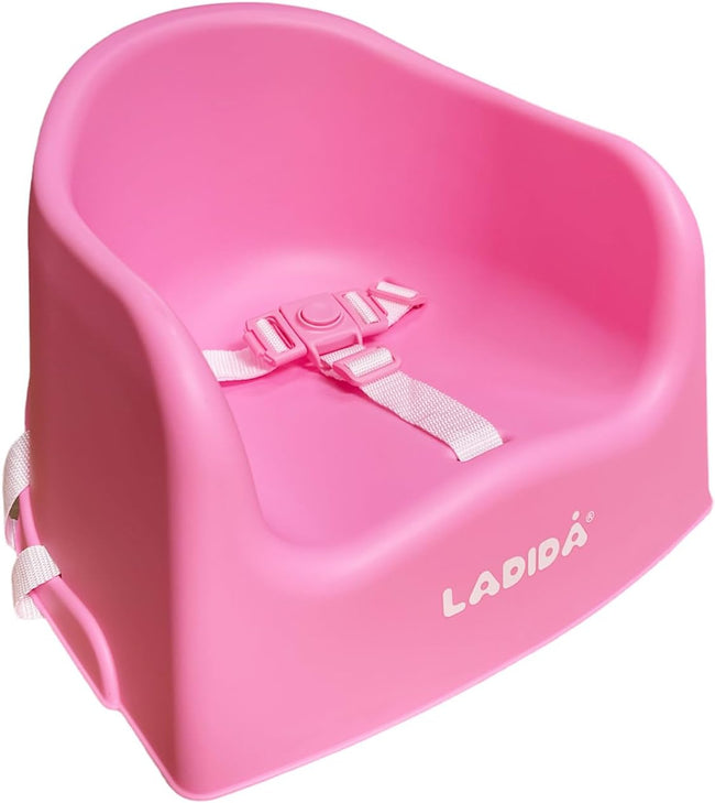 LADIDA Portable Booster Seat, Travel High Chair, Suitable for Feeding and Dining (Pink) 416 Hover Image