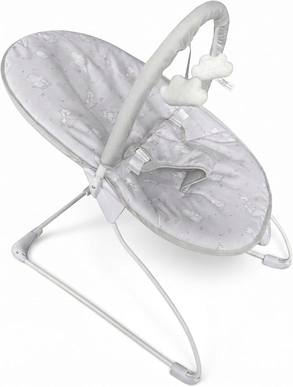 Grey Elephant Baby Bouncer with Removable Toy Bar, Soothing Music and Viberation - 144