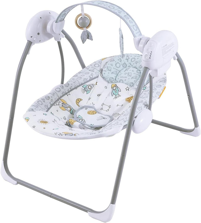 LADIDA Electric Foldable Baby Swing, Space‑Explorer with Speed Control, Timer & Built‑in Music, Model 2403 Hover Image