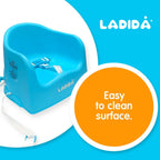 LADIDA Portable Booster Seat, Travel High Chair, Suitable for Feeding and Dining (Blue) 417