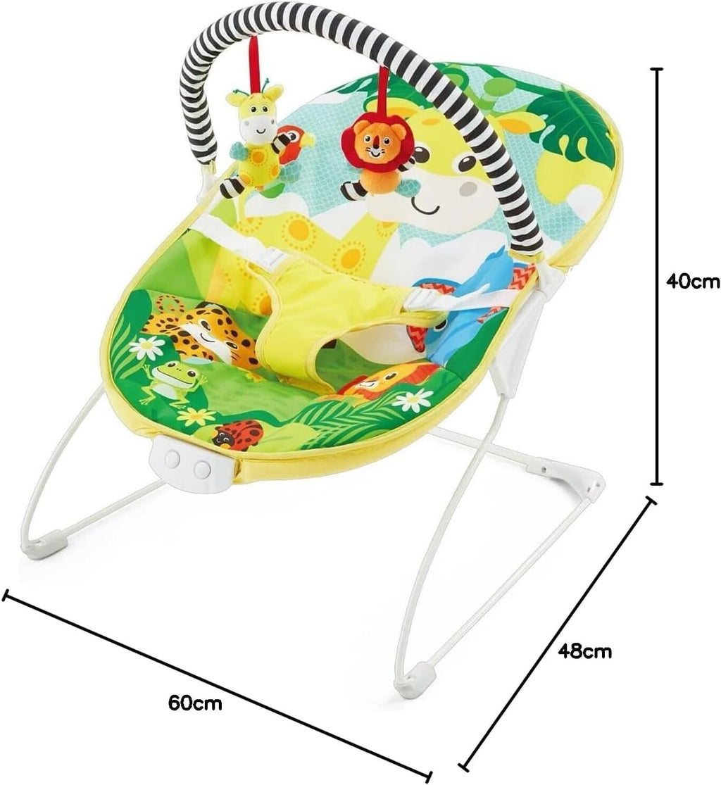 Safari Bright Colour Baby Bouncer with Soothing Music and Viberation - 695